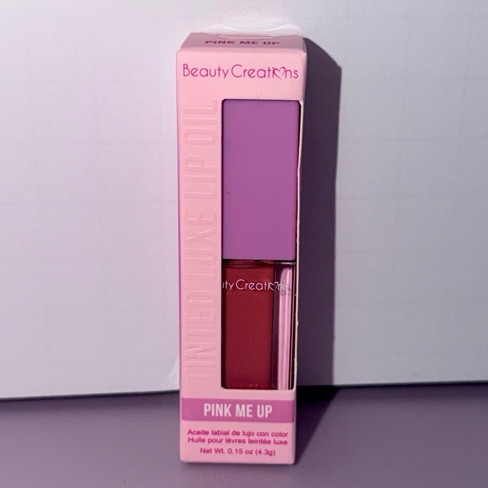 Beauty Creations Tinted Luxe Lip Oil Pink Me Up Hydrating Gloss 0.15oz New